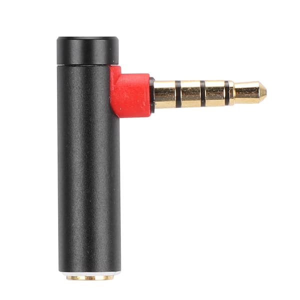 10 stk. 3,5 mm han til hun 90 graders vinkeladapter stik headset jack lydstik sort