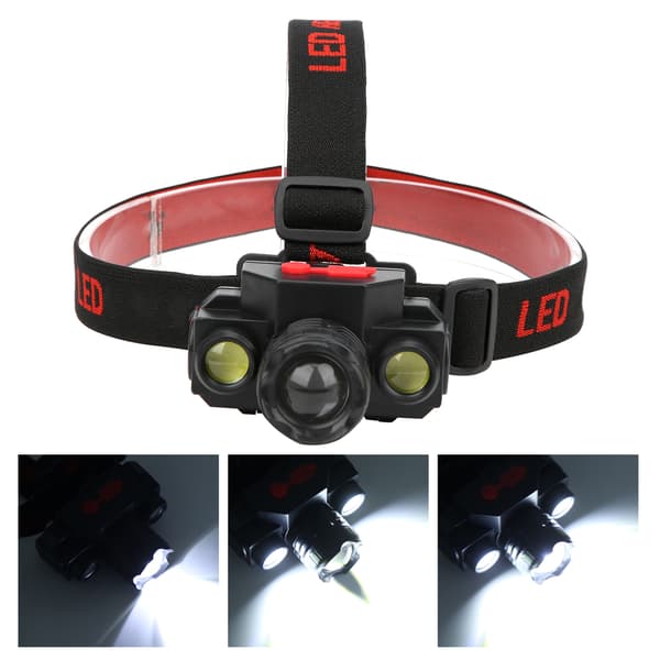 LED Hodelykt Pannebånd Lys USB Oppladbar Jogging Utendørs Campingutstyr T6