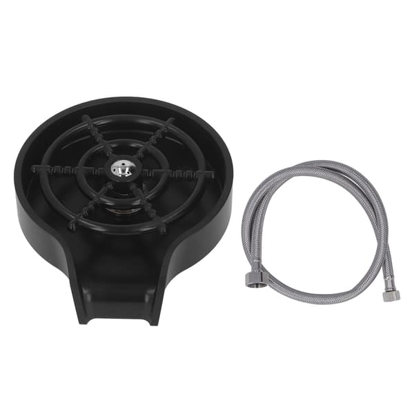 Højtryksvask til vask, glasrenser, automatisk kopvasker-sæt med ABS-base, 80 cm slange, sort
