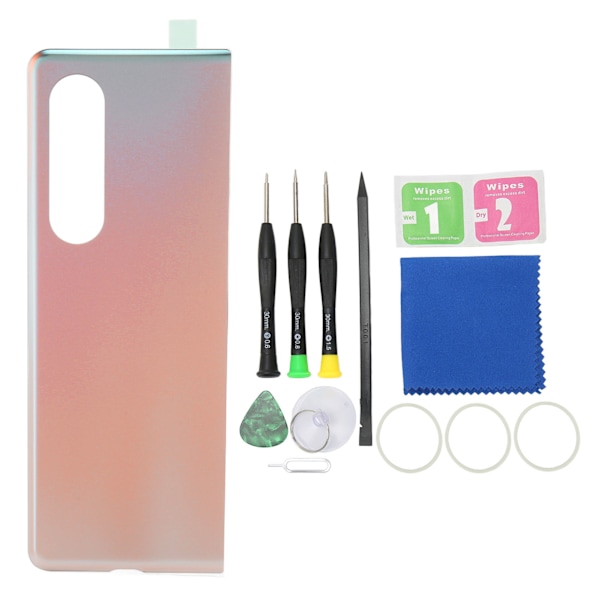 Telefonens bakre glasöverskydd Enkel installation Ersättningsbaksida Glas med reparationsverktyg för Samsung Galaxy Z Fold 3 SM F926 Silver