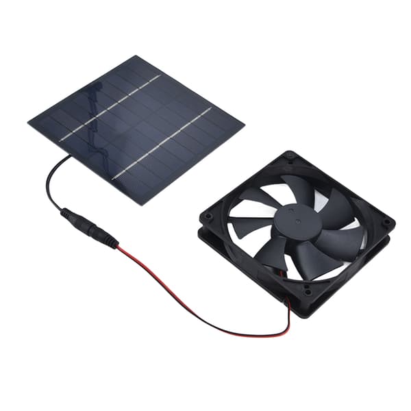 Solcellsdriven Fläkt 10W Enkel Fläkt Vattentät Solpanel Fläkt Kit för Hönshus Växthus