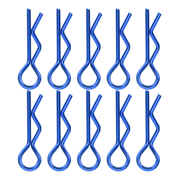 10 st 7MM RC Car Shell Clip RShape Metal Body Clips Pins för 1/5 1/6 1/8 1/10 RC Car (Blå)