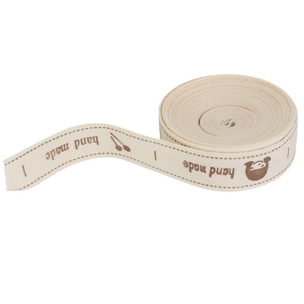 Naturlig bomull handgjorda teckensnittsband 1,5 cm för presentförpackning (#2)