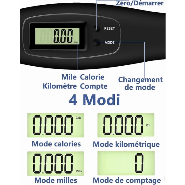 Trådløst hastighed hoppereb med digital kilometertæller og Count Tracker