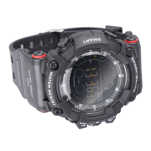 Herr digital watch LED-bakgrundsbelysning Multi vattentät watch med timerstegräknare