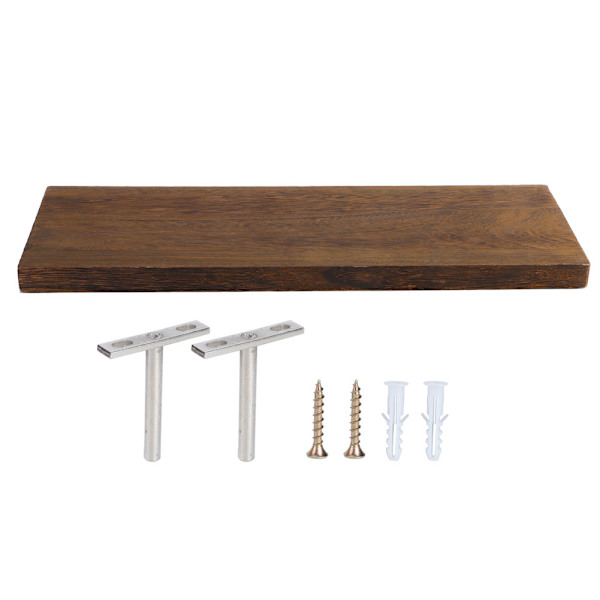 Vægmonterede Opbevaringshylder Flydende Hylde Træ Opbevaringsstativ Display Organizer til Hjemmet Stue 40x14x2cm