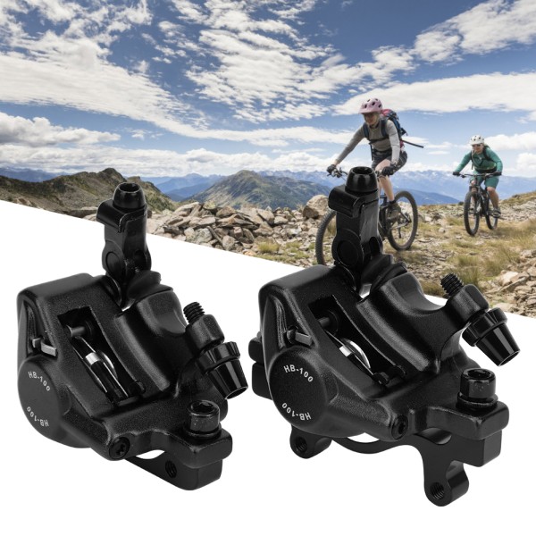 HB-100 Cykel Aluminiumlegering Hydraulisk Skivbroms Set Fram Bak för Mountain Road Cykelsvart