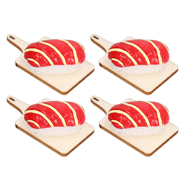 Laks Sushi Legetøj Kunstig Simulation Dekorativ Rekvisit Madprøve til Dukkehus Bageri Restaurant