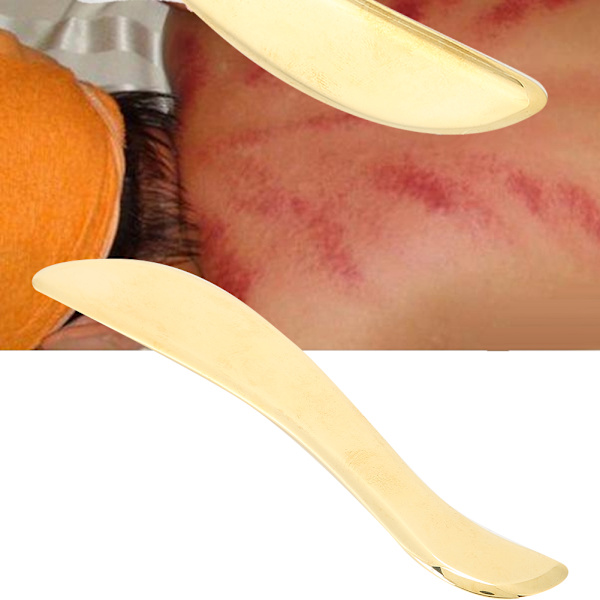 Messing Gua Sha Tool Fascia Akupunktmassasje Muskelsmertelindring Skrapebrettmassasjeapparat