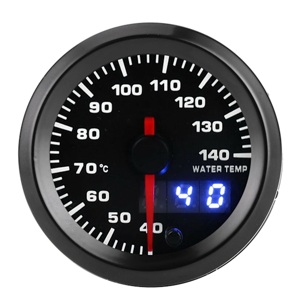 2in Vandtemperaturmåler 40-140℃ Pointer 7 Farver LED-display Universal til 12V Biler