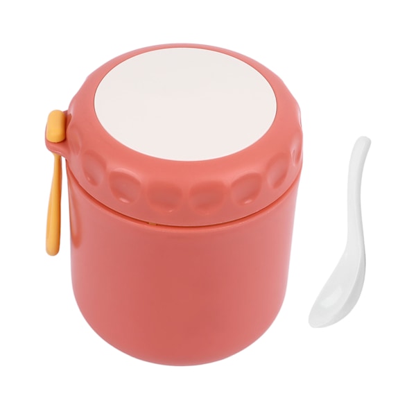 Eristetty ruoka-astia, punainen, 400 ml, ruostumaton teräs, vuototiivis, lusikalla, termoateria-astia keitolle, kuumalle ruoalle, lapsille