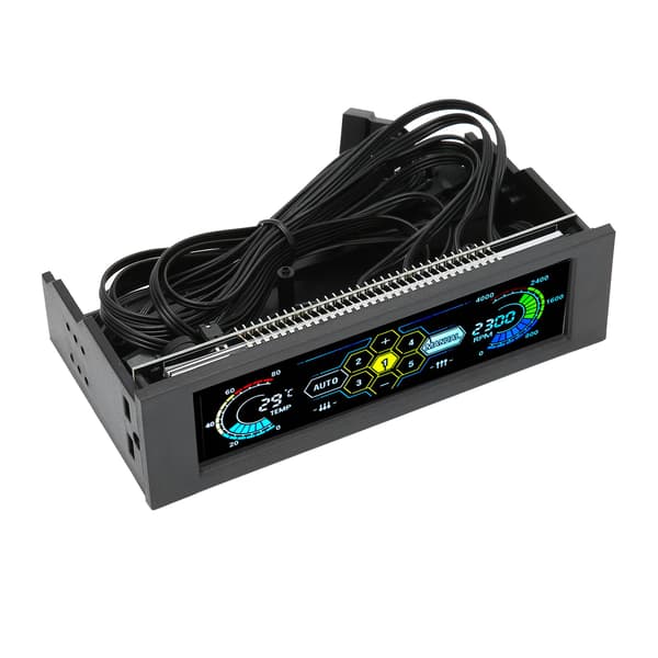 Datamaskin temperaturmonitor PVC-linsepaneldisplay 5 sett vifte temperaturkontroller for PC