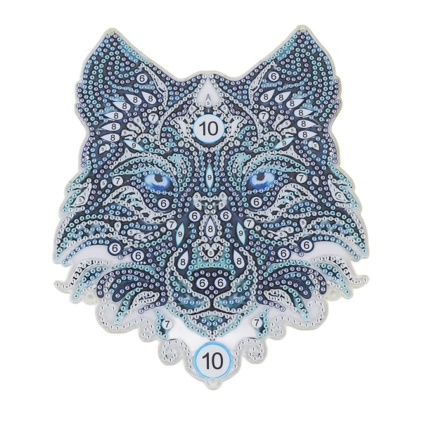 Rhinestone Maleri Suncatchers Wolf Pattern DIY Håndværk Rhinestone Maleri Hængende til soveværelse