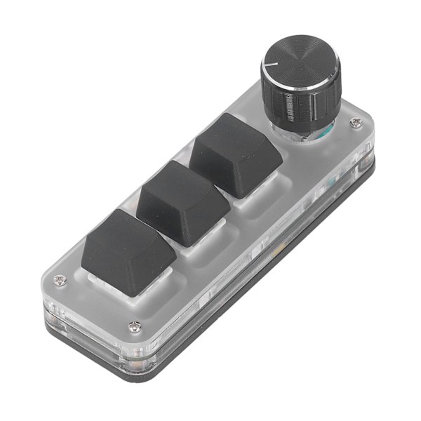 Mini tastatur 3 taster 1 knap programmerbar USB BT forbindelse blå switch mini mekanisk tastatur med RGB LED