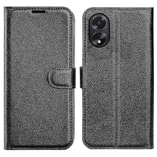 För Oppo A38 4G Plånboksfodral Telefonskal Litchi Textur Ställ Läderfodral Zekai Brun Stil F Oppo A38 4G