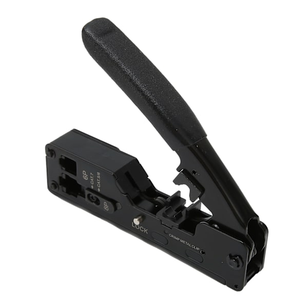 RJ45 krympeverktøy Justerbar krympemodus sikkerhetslås Ethernet-krympeverktøy med skliresistens for Cat5e Cat6a Cat7a