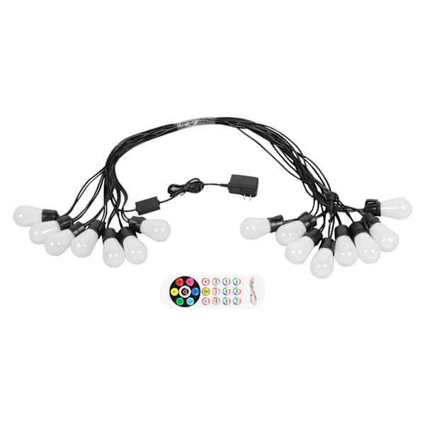 RGB LED-ljusslingor för utomhusbruk IP65 Vattentät 15m RGB 6 dynamiska lägen LED-fjärrkontroll ljusslinga för trädgårdar gårdar