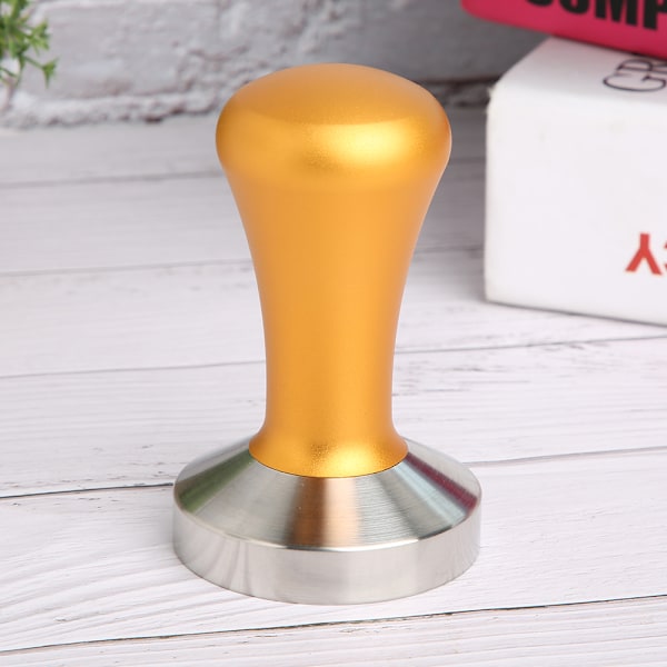 58mm Gull Avtakbar Kaffe Tamper Rustfritt Stål Kaffe Pulver Pressing Verktøy Tilbehør