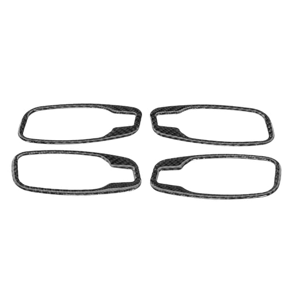 4 stk. Innvendig Dørhåndtak Deksel Trim Myk Karbonfiber Passer for 5-serie E60/E61 2006-2010