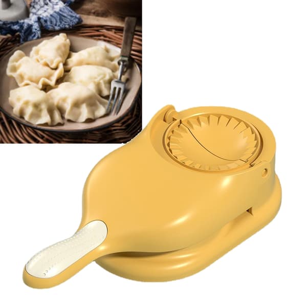Dumpling Maker PP Manuell Dumpling Skin Maker Formpressmaskin DIY-verktyg för hemköket Gul