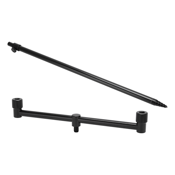 Fiske Spöfäste Aluminiumlegering Flexibel 2 Sektioner Bärbar Fiske Spö Markfäste Fiskeverktyg (25cm Spö 60cm Fäste)