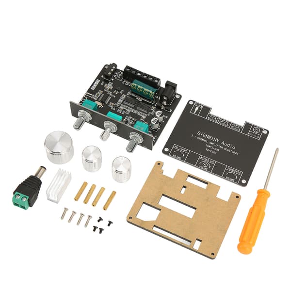 Bluetooth 5.1 effektforsterkermodul 2.1-kanals HiFi-knappjustering lydforsterkerkort DC 9-24V