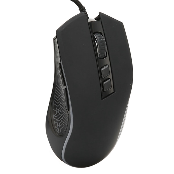 Gaming mus USB2.0 4 justerbar DPI RGB baggrundsbelyst ergonomisk design optisk sensor bærbar mus til spil kontor hjem sort