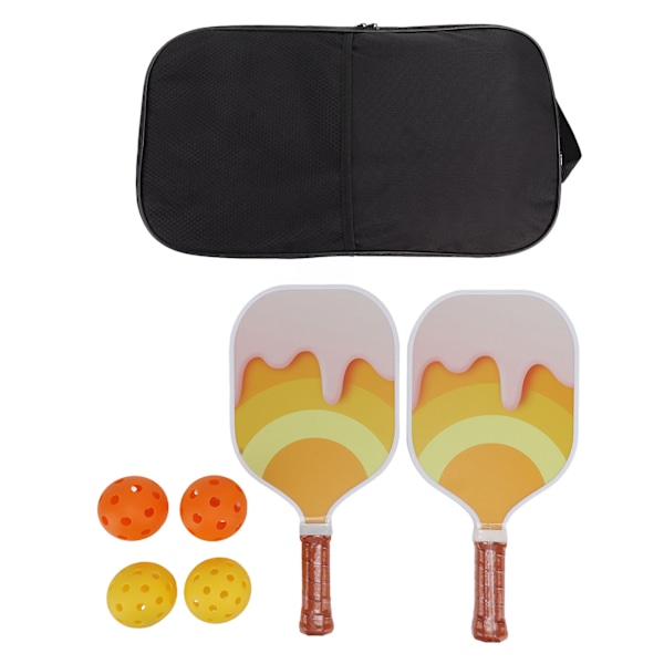 Fiberglass Ball Paddles Set Polypropylene Soft Grip Portable Lightweight Fiberglass Paddles med Bag