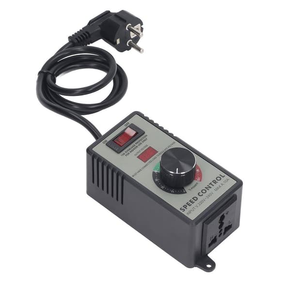 AC Motor Hastighetskontroller Elektrisk Vifte Variabel Hastighetsregulator med 10A Universaluttak EU-plugg AC220 til 240V 4000W 0.4