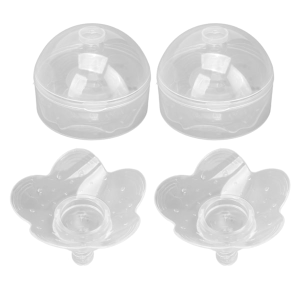 2pcs Nipple Shield Silicone Nursing Breastfeeding Nipple Shield Protector for Flat Inverted Nipples