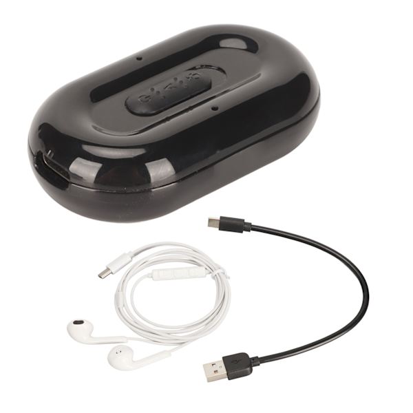 Digital röstinspelare Stark magnetisk röstaktiverad brusreducering AI Intelligent röstinspelningsenhet MP3-spelare Neutral engelsk, svart 8GB