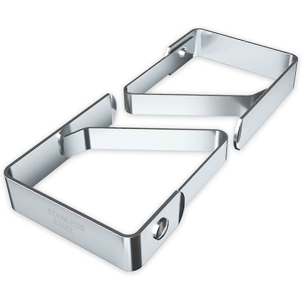 8-delt piknikduk-klemme (5X4CM) duk-klemme i rustfritt stål
