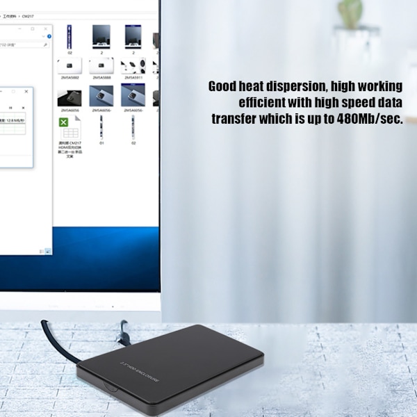 W25q720 2,5-tums USB2.0 SATA mobilt hårddiskfodral HDD-hölje skruvfri stöd 2TB