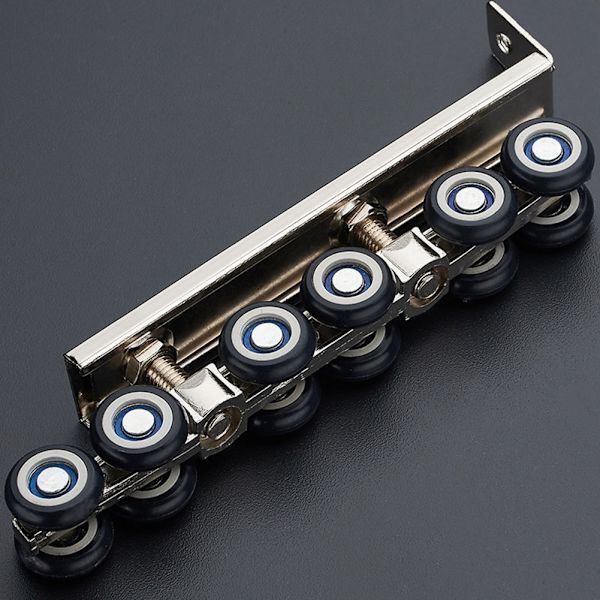 2 stk. husholdnings 12 hjul ophæng rulle lydløs skydedør port rulle pulley dør skab hardware kit