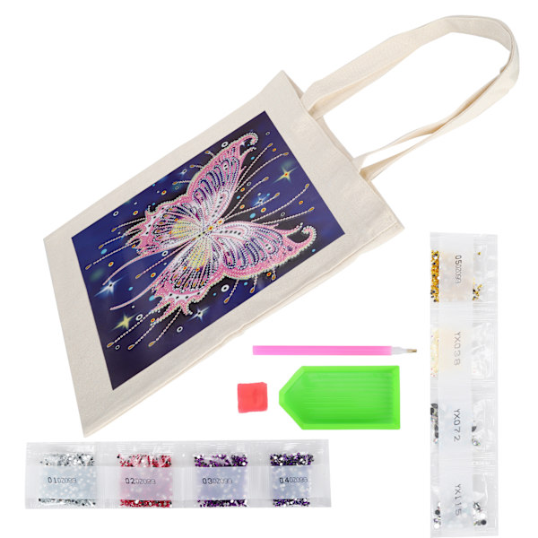 Diamantmålning Väska Kit Canvas Väska Harts Rhinestones HandMade Återanvändbar Konst Handväska(BB012 )