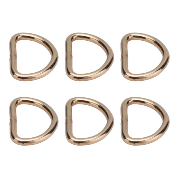 100 stk. D-ringe i jernmateriale, udsøgt bred anvendelse, robuste og holdbare metal D-ringe til tøj, rygsæk, taske, guld