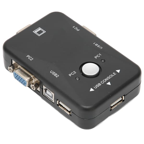 USB 2.0 KVM-switch 1920x1440 2-portars dubbelmonitor KVM-switch för WIN95 98 98SE 2000 ME XP