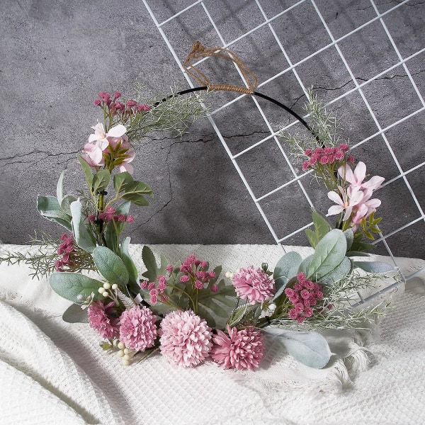 Kunstig blomsterkrans for bryllup, fest, hjemmeinnredning