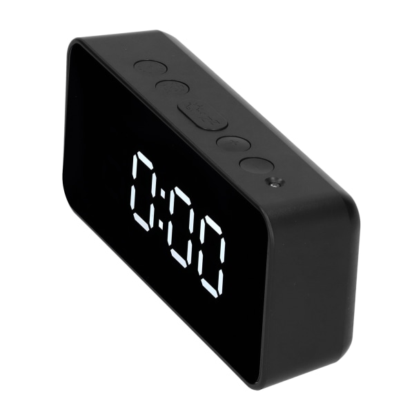 LED digital väckarklocka med temperaturdisplay Automatisk ljuskänsla USB spegelklocka Svart