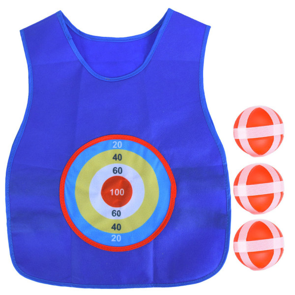 Børnenes Sticky Ball Jersey Outdoor Toss Sticking Target Game Vest Kids Fun Sports Toyblue