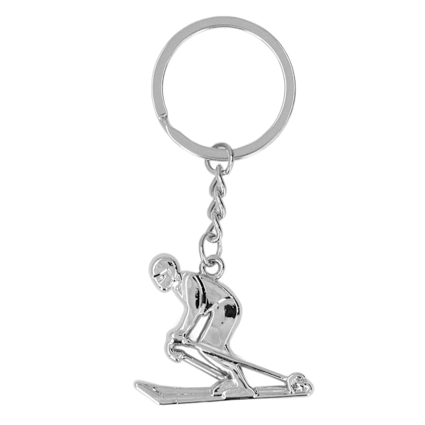 Metal Keychains Cute Shaped Fashionable Skiing Style Key Rings for Competition Souvenirs GiftsX‑1339 Skier