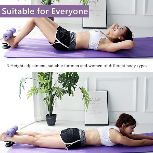 Sit Up Bar til Gulv, Bærbar Selv-Sugende Sit Up Assistent Enhed, Justerbar Sit Up Fodholder til Hjemmet, Abdominale Muskel Fitness Træningsudstyr