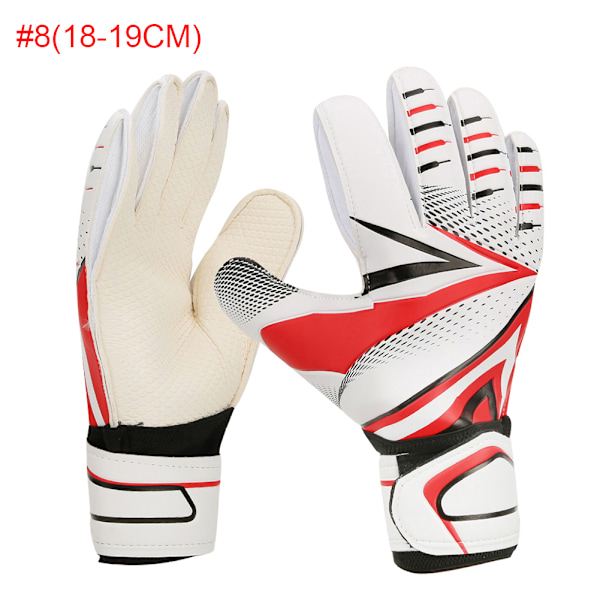 Latex Røde Voksne Profesjonelle Holdbare Fotball Keeper Hansker Fingre Beskytter #8(18-19CM)