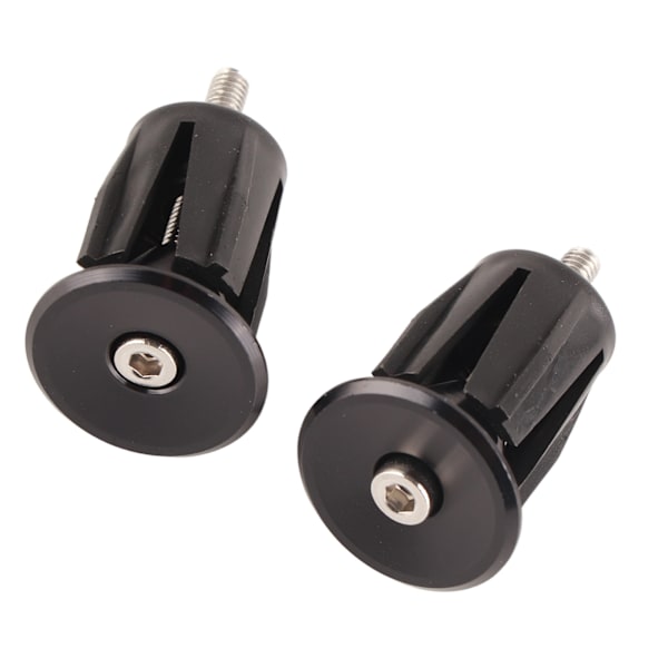 1 Par Cykel Cykel Aluminium Styregrepp Cap Plug Styre Caps End Pluggar Svart
