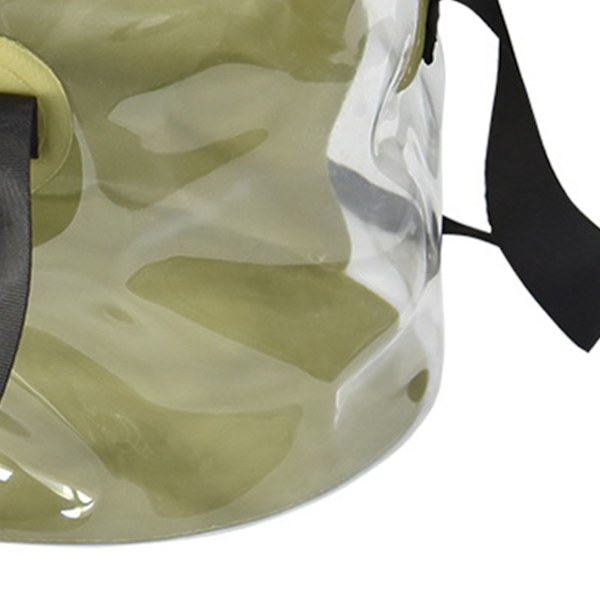 10L Fällbar Vattenhink Outdoor Camping Fiske Genomskinlig Hink Bärbar Hopvikbar Vattenförvaringsväska