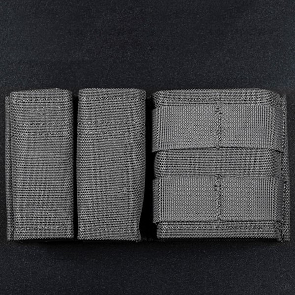 Militært tilbehørsveske med Molle-innlegg, matte- og nylonduk, multifunksjonell belteveske for utendørs bruk, grå