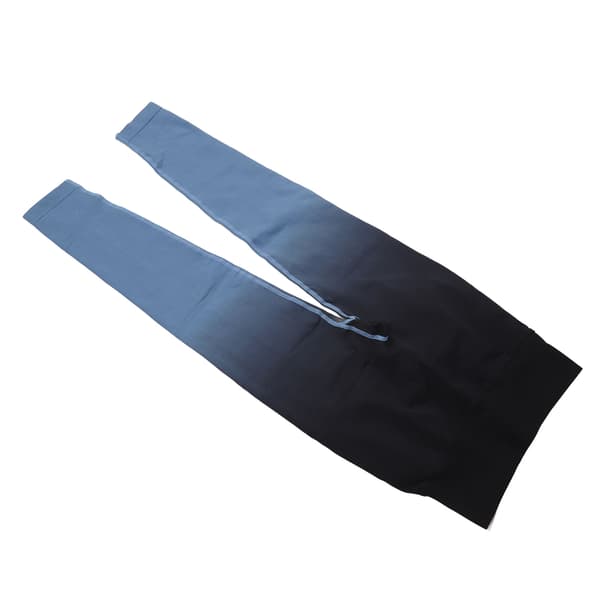 Sorte Blå Gradient Højtaljede Yogabukser Kvinder Bløde Postpartum Hofteløft Trænings Løbe Leggings L