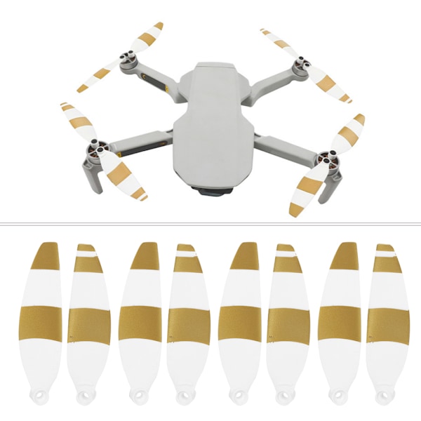 RC Drone Propeller Blades Screws Kit Tilbehør Reservedeler Passer til DJI MAVIC Mini Drone Gull