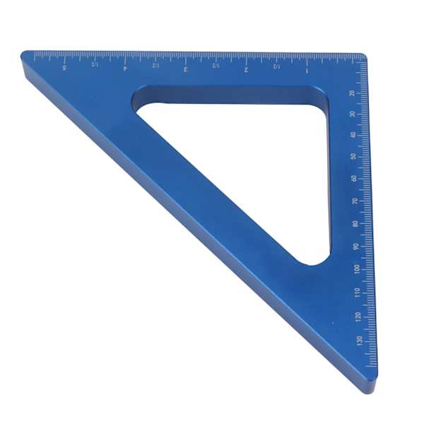 Triangellinjal Blå 90 grader tum Metrisk aluminiumlegering Fyrkantig träslöjdsmätare