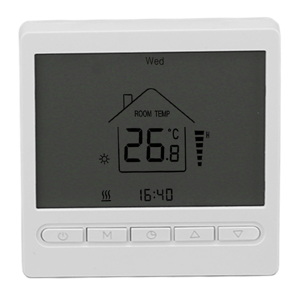 Digital termostatdisplay ABS exakt temperaturkontroll elektrisk termostat AC220V för AC golvvärme hem